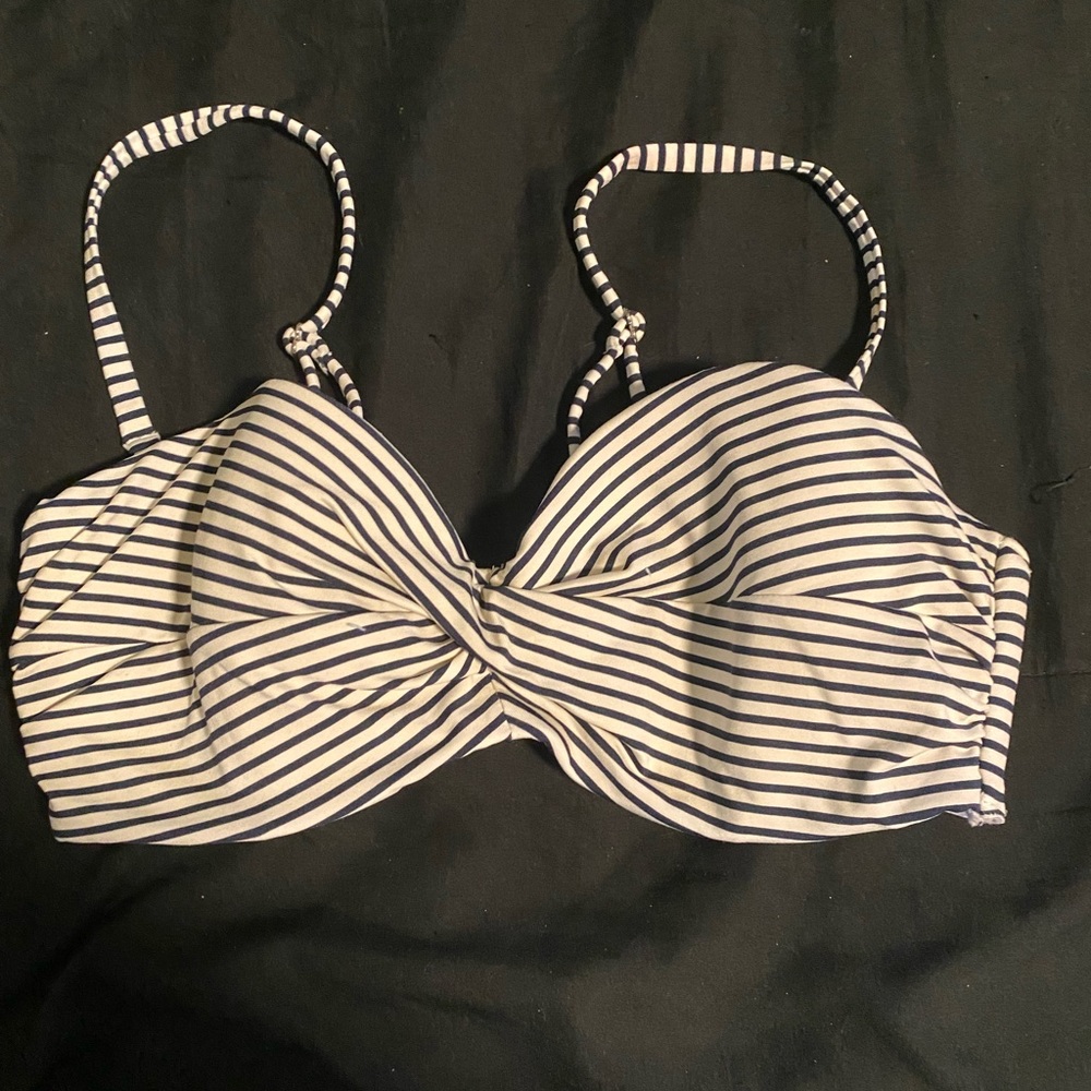 striped bikini top